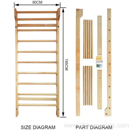 Solid Pine Wood Swedish Ladder